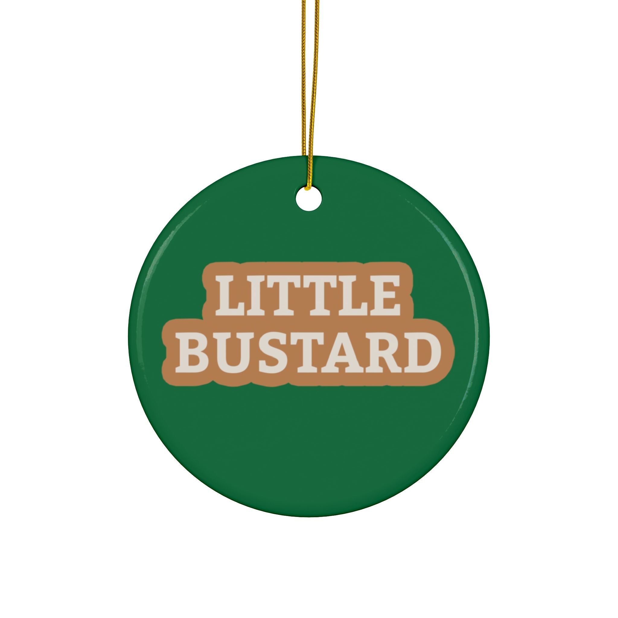 Bustard Bird Ceramic Ornament — Double-Sided “Little Bustard” Holiday Decoration