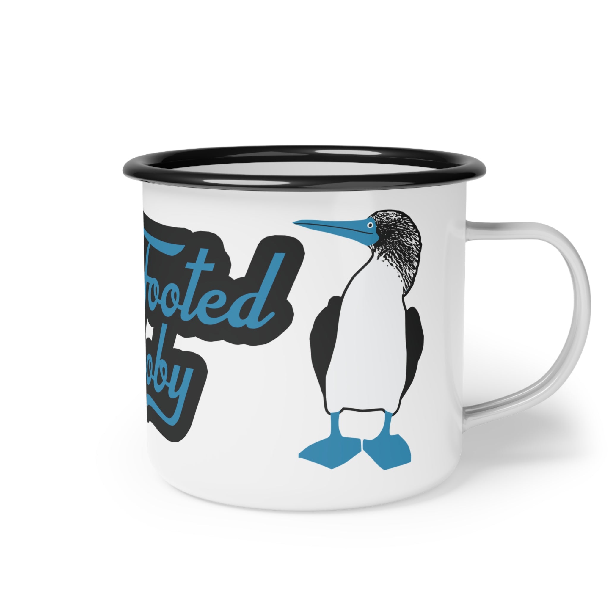 Blue-Footed Booby Funny Bird Gift Mug - Enamel Camp Cup