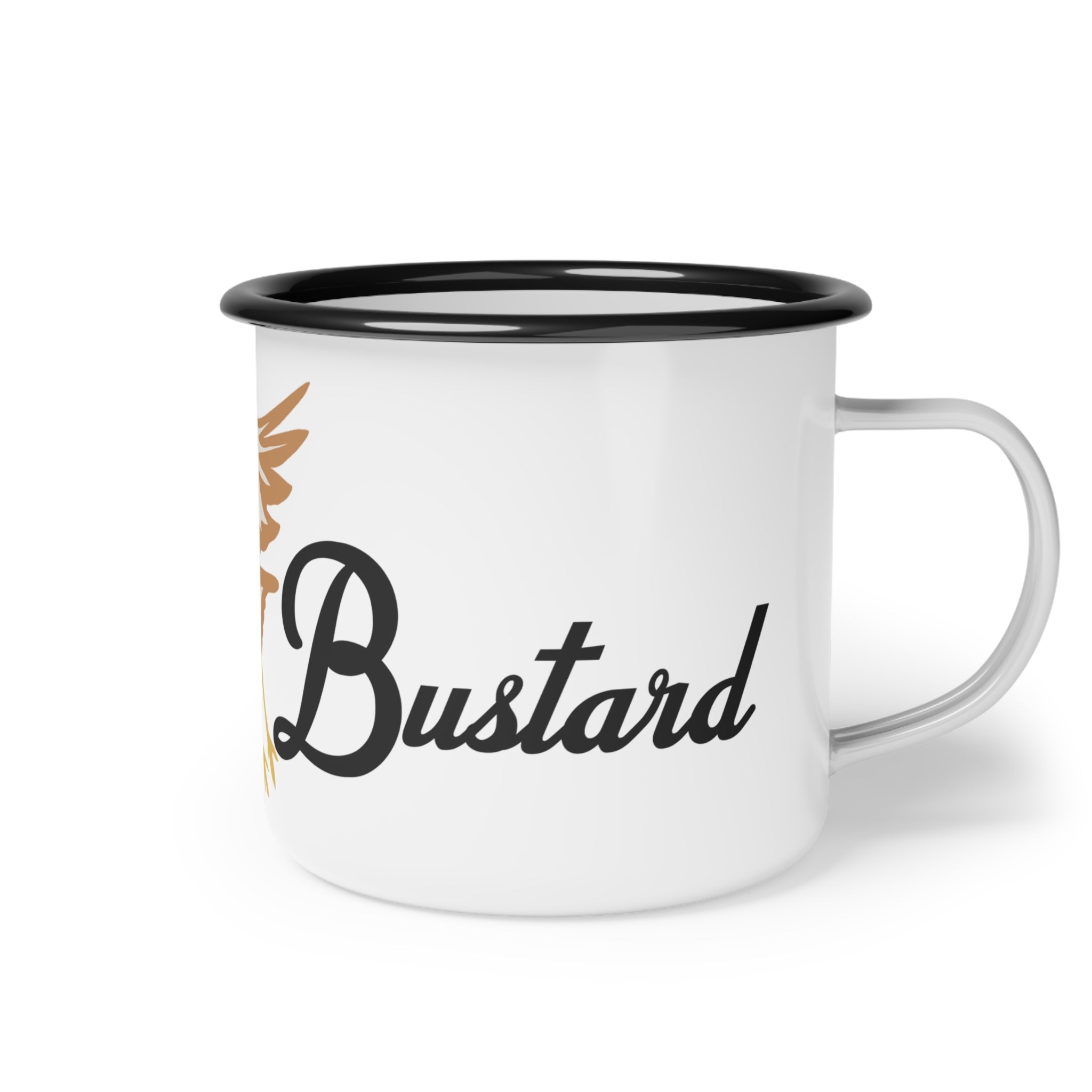 Little Bustard Enamel Camp Cup — Funny Bird Camping Mug