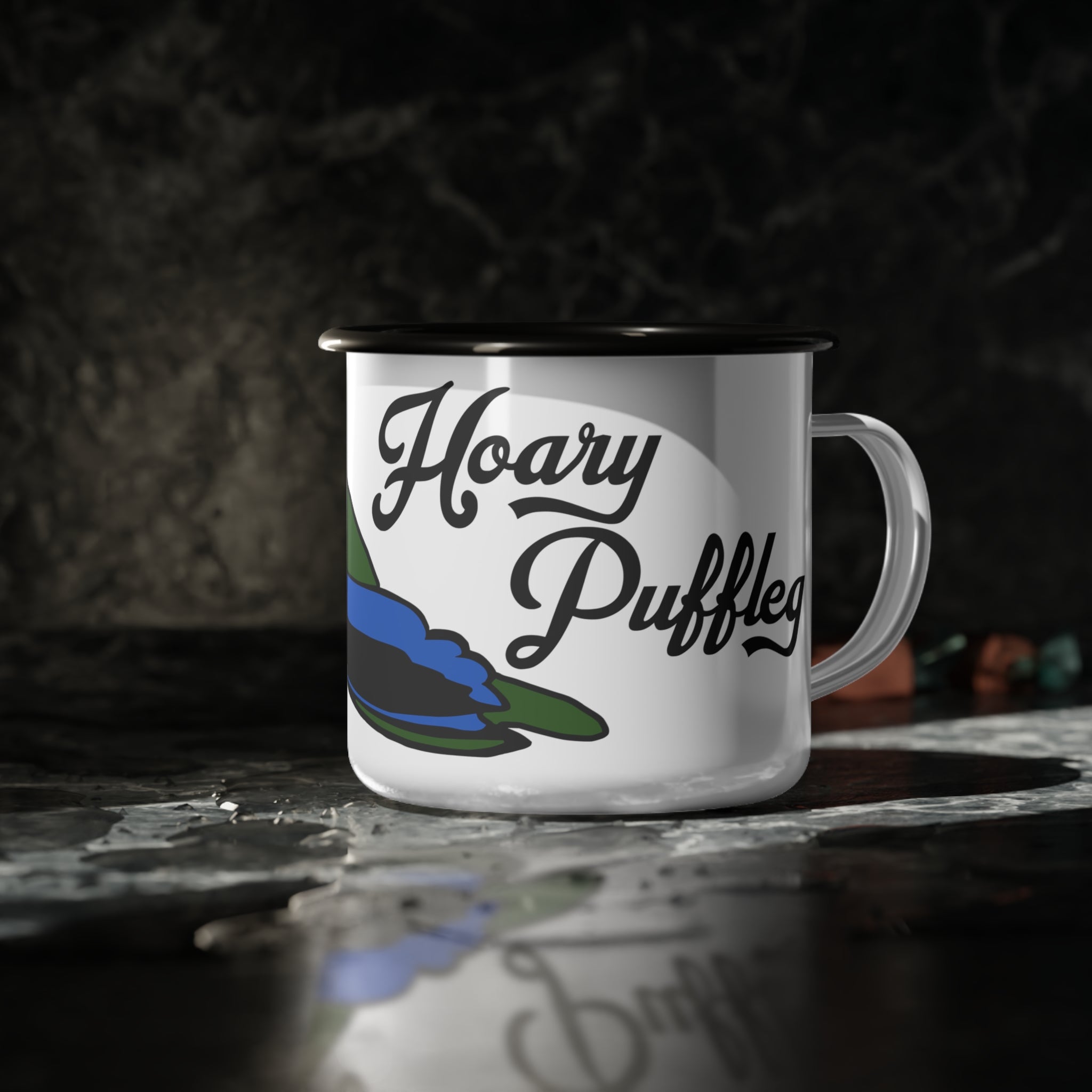 Hummingbird Enamel Camp Cup — "Hoary Puffleg" Nature Travel Mug