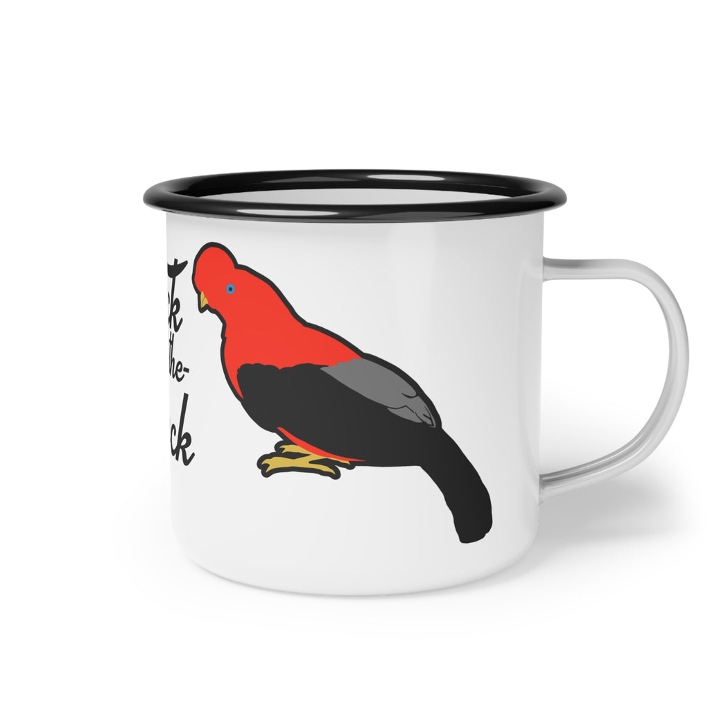 "Cock of the Rock" Bird Graphic Camping Mug - Enamel Camp Cup