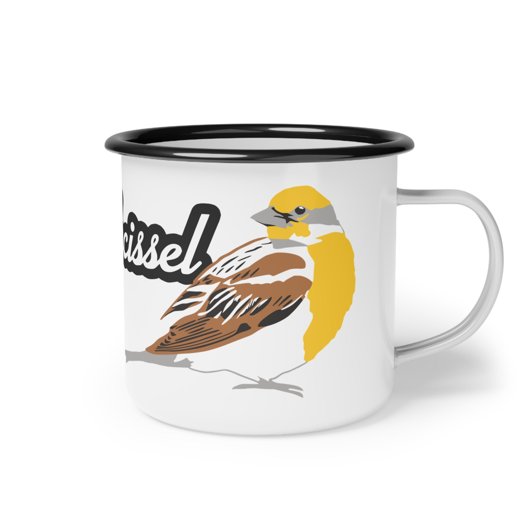 Enamel Camp Cup - Dickcissel Bird Illustration Camper Mug