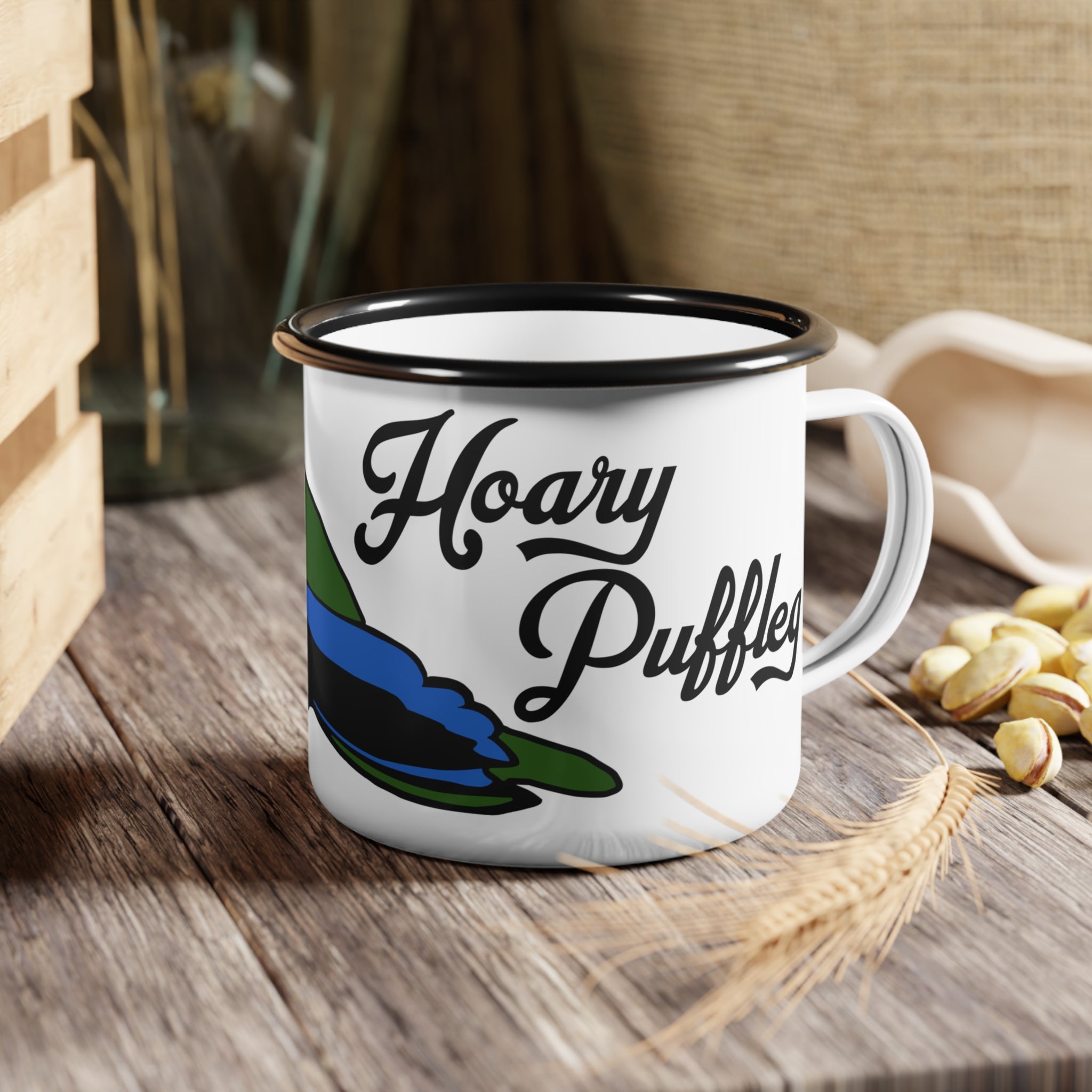 Hummingbird Enamel Camp Cup — "Hoary Puffleg" Nature Travel Mug