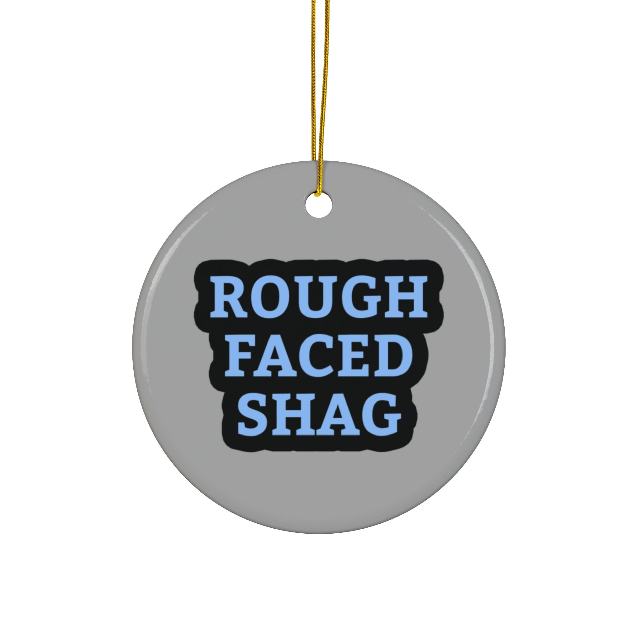 Ceramic Ornament — Double-Sided 'Rough Faced Shag' Bird Holiday Decoration