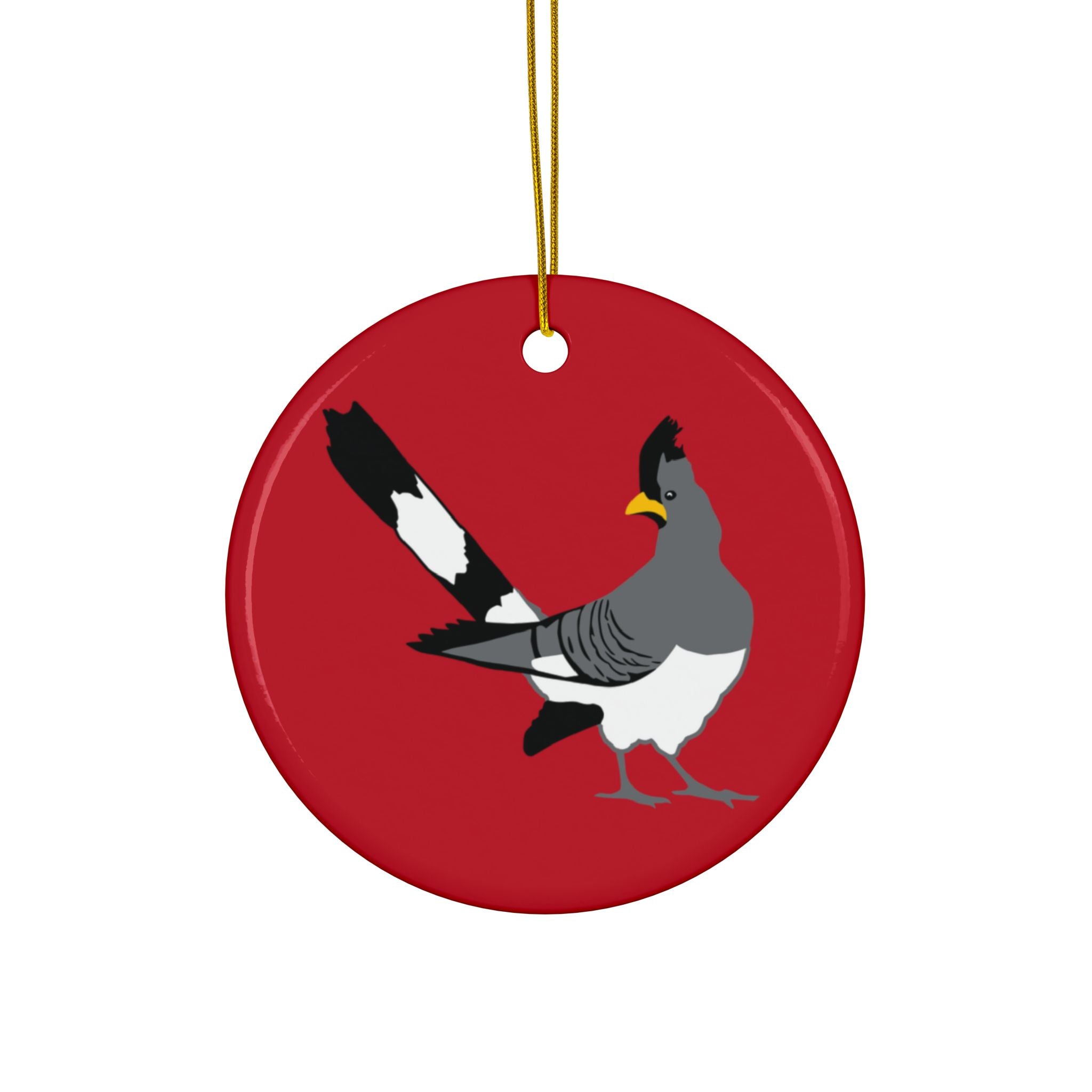 Ceramic Ornament — 'Go Away Bird' Double-Sided Holiday Ornament