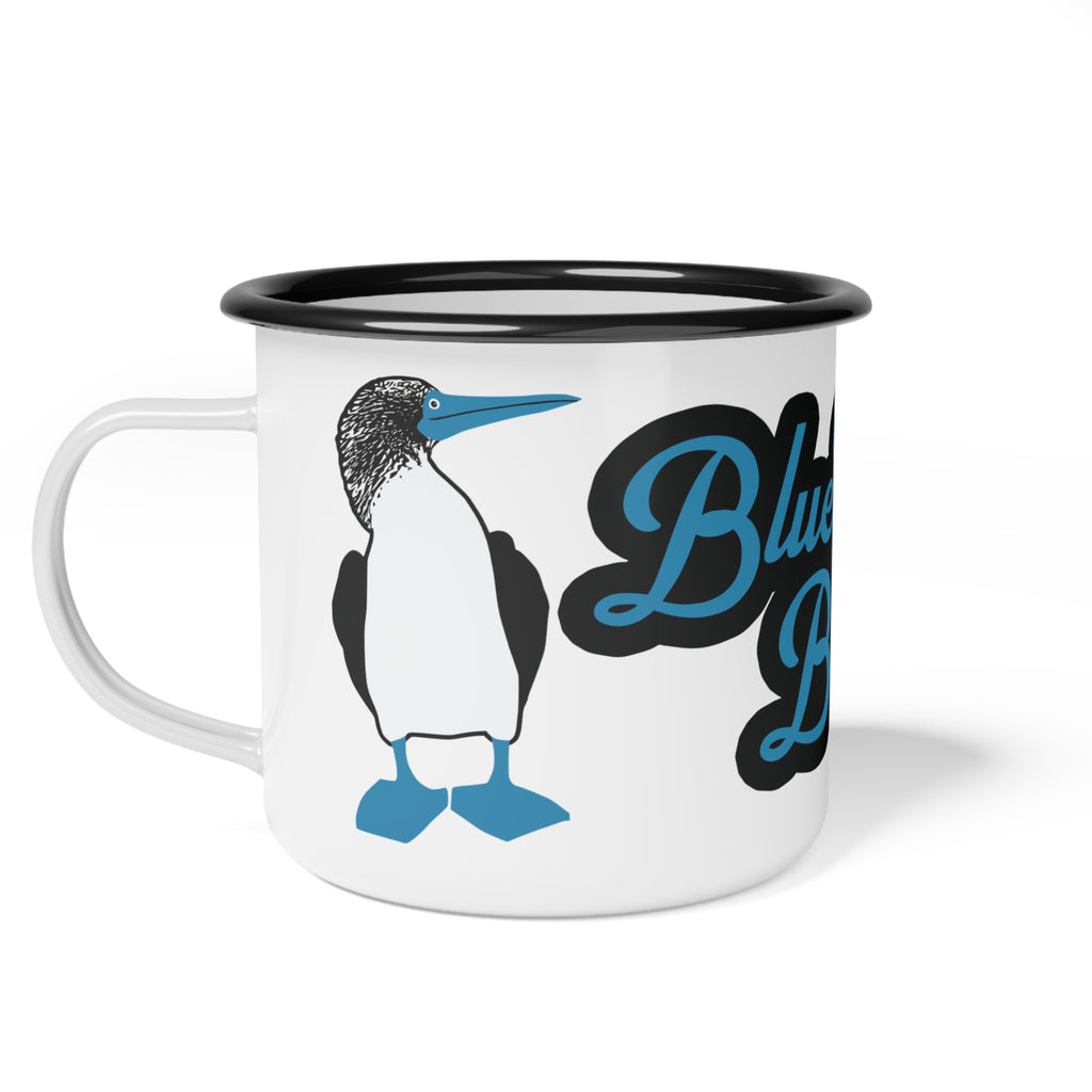 Blue-Footed Booby Funny Bird Gift Mug - Enamel Camp Cup
