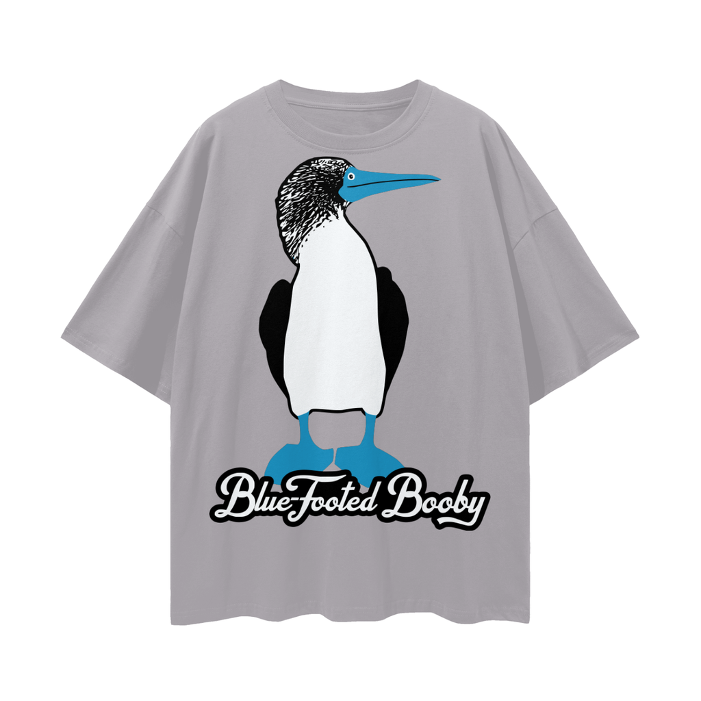 Blue Footed Booby - Color - Streetwear Loose Drop Shoulder T-Shirt